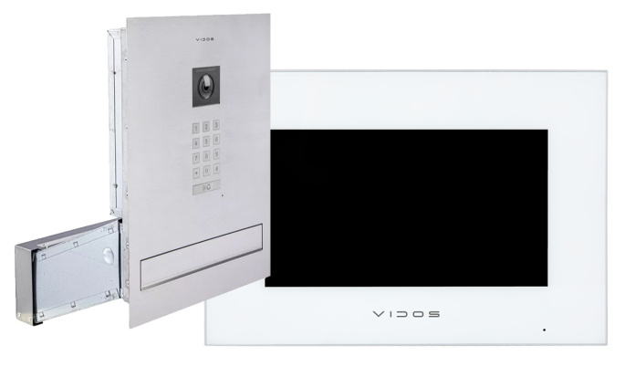 Zestaw wideodomofonu Wi-Fi Vidos skrzynka na listy S14D-SKM monitor M10W-X